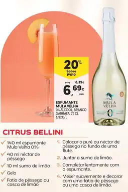 Continente Espumante mula velha 0% álcool, branco promoção