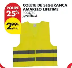 Pingo Doce Colete de segurança amarelo lifetime promoção
