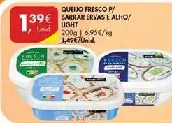 Pingo Doce Queijo fresco p/ barrar ervas e alho/ light promoção