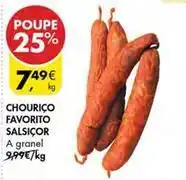 Pingo Doce A+ - chourico favorito salsicor promoção