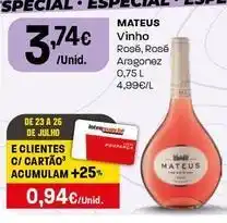 Intermarché Mateus - vinho rose promoção