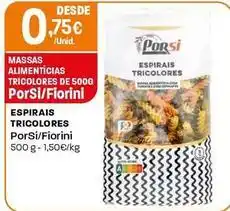 Intermarché Porsi - espirais tricolores promoção