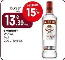 Intermarché Smirnoff - vodka red promoção