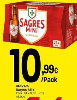 Intermarché Sagres mini - cerveja promoção