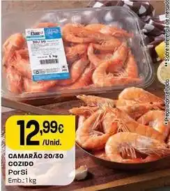 Intermarché Porsi - camarão 20/30 cozido promoção