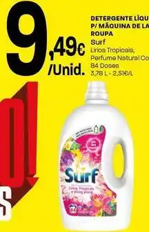 Intermarché Surf - detergente líquido p/máquina de lavar roupa promoção
