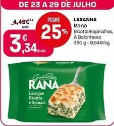 Intermarché Giovanni rana - lasanha ricotta/espinafres promoção