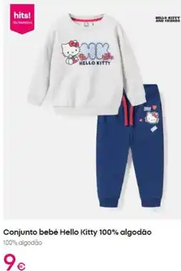 Pepco Hello kitty - conjunto bebe 100% algodão promoção