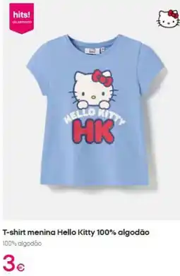 Pepco Hello kitty - t-shirt menina 100% algodão promoção