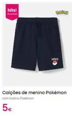 Com - calções de menino pokémon