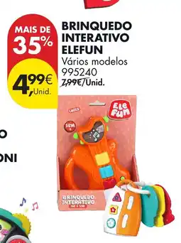 Pingo Doce Brinquedo interativo elefun promoção