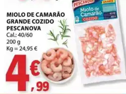 E.Leclerc miolo de camarão grande cozido pescanova promoção