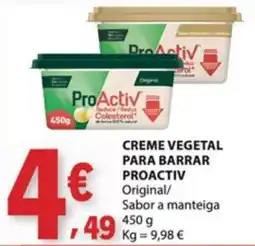 E.Leclerc Creme vegetal para barrar proactiv original/sabor a manteiga promoção