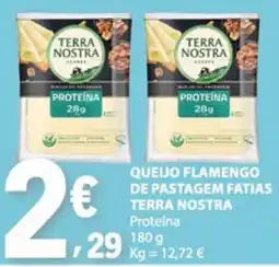 E.Leclerc Queijo flamengo de pastagem fatias terra nostra promoção