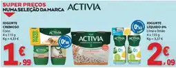 E.Leclerc Iogurte cremoso coco activia promoção