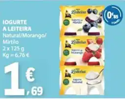 E.Leclerc Iogurte a leiteira natural promoção