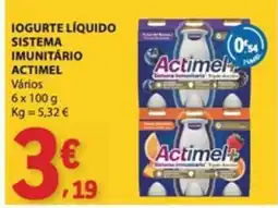 E.Leclerc Iogurte líquido sistema imunitário actimel promoção