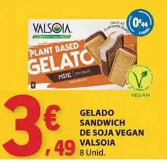 E.Leclerc Gelado sandwich de soja vegan valsoia promoção