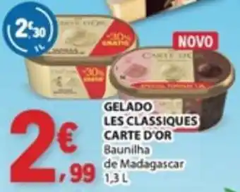 E.Leclerc Gelado les classiques carte d'or baunilha de madagascar promoção