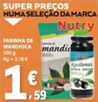 E.Leclerc Farinha de mandioca nutry promoção