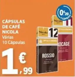 E.Leclerc Cápsulas de café nicola promoção