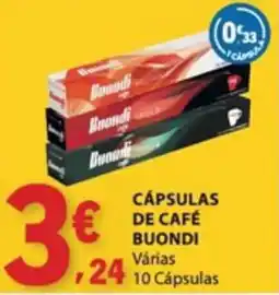 E.Leclerc Cápsulas de café buondi promoção