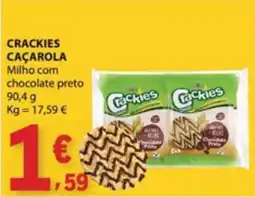 E.Leclerc Crackies caçarola milho com chocolate preto promoção