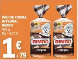 E.Leclerc Pão de forma integral bimbo promoção
