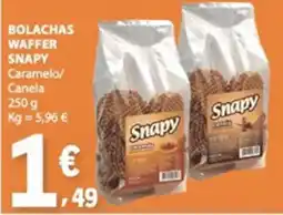 E.Leclerc Bolachas waffer snapy caramelo/canela promoção