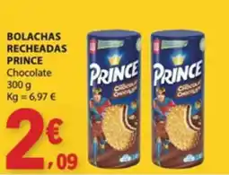E.Leclerc Bolachas recheadas prince chocolate promoção