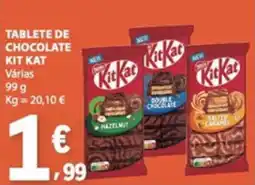 E.Leclerc Tablete de chocolate kit kat promoção