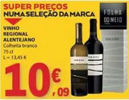 E.Leclerc Vinho regional alentejano colheita branco folha do meio promoção