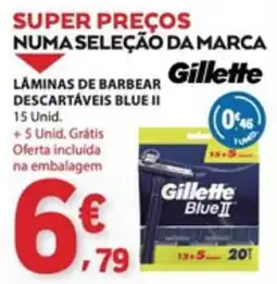 E.Leclerc lãminas de barbear descartáveis blue ii gillette promoção
