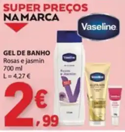 E.Leclerc Vaseline gel de banho rosas e jasmin promoção