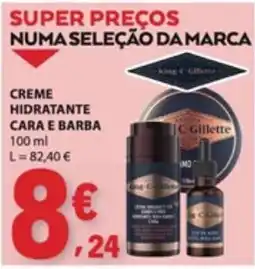E.Leclerc Creme hidratante cara e barba king c gillette promoção