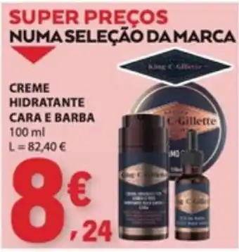 E.Leclerc Creme hidratante cara e barba king c gillette promoção