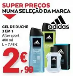 E.Leclerc Gel de duche adidas 3 em 1 after sport promoção