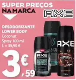 E.Leclerc Axe desodorizante lower body coconut promoção