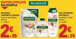 E.Leclerc recarga sabonete líquido leite de amêndoas palmolive promoção