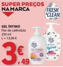 E.Leclerc Fresh Clean gel íntimo flor de calêndula promoção