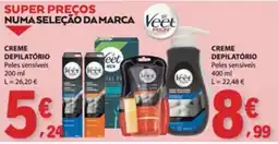E.Leclerc Creme depilatório veet men peles sensíveis promoção