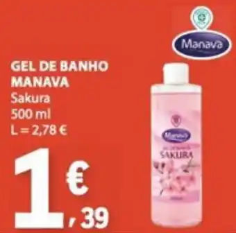 E.Leclerc gel de banho manava sakura promoção