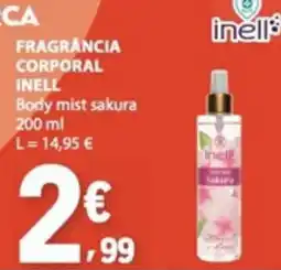E.Leclerc Fragrância corporal inell body mist sakura promoção