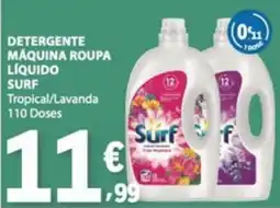 E.Leclerc Detergente máquina roupa líquido surf tropical/lavanda promoção
