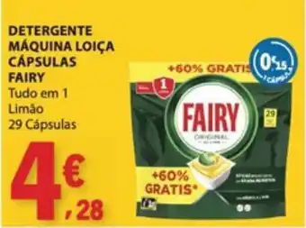 Detergente máquina loiça cápsulas fairy tudo em 1 limão
