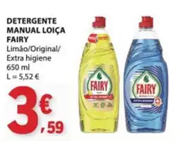E.Leclerc Detergente manual loiça fairy promoção