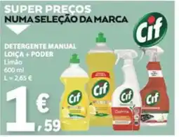 E.Leclerc Detergente manual loja + poder cif promoção