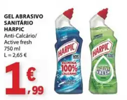 E.Leclerc gel abrasivo sanitário harpic anti-calcário/ active fresh promoção