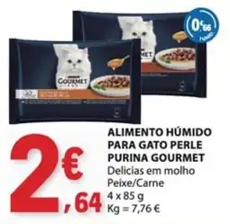 E.Leclerc alimento húmido para gato perle purina gourmet promoção