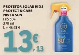 E.Leclerc Protetor solar kids protect & care nivea sun promoção